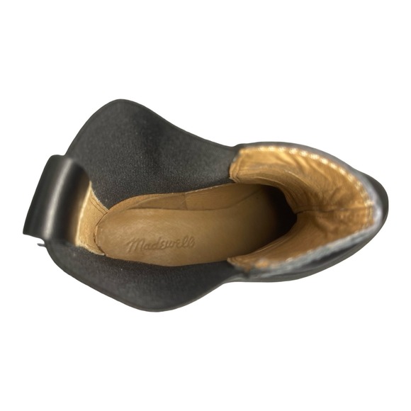 Madewell Black Leather Chelsea Lug Sole Boots Women Size 7 - Picture 8 of 9